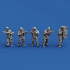 5x 1/72 French GIGN Resin Figure Model Kit 3D Printed GK Unpainted White Diorama 07FC0E-D4 - KOEEK