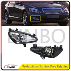 Fog Lamp Light Chrome Housing Pair For 2007-2009 Mercedes Benz S-Class W221 S550 07FC0E-D4 - KOEEK