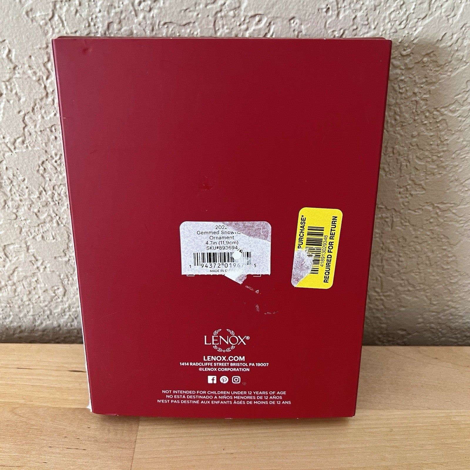 Lenox 2022 Annual Gemmed Snowflake Christmas Ornament LENOX - KOEEK