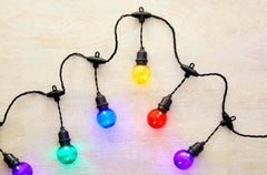 Home Accents 30 Lights G50 LED Christmas Lights Multi Color 19 Feet Long Patio 07FC0E-D4 - KOEEK