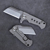MINI Titanium Keychain Folding Knife D2 Blade pocket EDC Outdoor Camping Tool 07FC0E-D4 - KOEEK