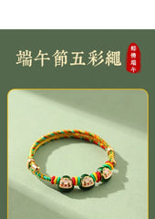 Dragon Boat Festival Five Color Woven Bracelet Handmade Zongzi Gift Women 07FC0E-D4 - KOEEK