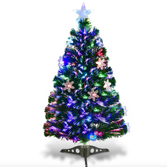 Costway 3FT Pre-Lit Fiber Optic Christmas Tree Multicolor Lights COSTWAY - KOEEK