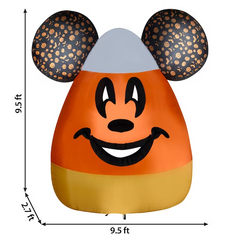 Disney 9.5-ft Lighted Mickey Mouse Candy Corn Inflatable DISNEY - KOEEK