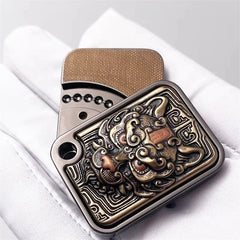 Cool 3D Carved Dragon Head EDC Fidget Slider Fun Side Push Fidget Toys Gift 07FC0E-D4 - KOEEK