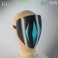 Valorant Omen Cosplay Mask Toy Halloween Party Mask 3D print Prop W/ Eyes Light 07FC0E-D4 - KOEEK