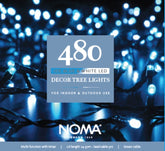 Noma 480 Ice Blue & Cool White LED Christmas Lights 14.37m, Green Cable NOMA - KOEEK