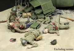 1/35 Resin Model Kit Wounded And Killed Soldiers 4 Figures Unassembled Unpainted 07FC0E-D4 - KOEEK
