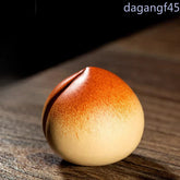 6cm Purple Clay Tea Pet Longevity Peaches Ornament Tea Playing Decoration Gift 07FC0E-D4 - KOEEK