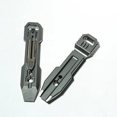 Outdoor Titanium Alloy Pocket Pry Bar Crowbar Opener Wrench Multi EDC Tool 07FC0E-D4 - KOEEK