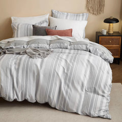 Twin Duvet Cover Kids - Reversible Striped Duvet Cover Set with Zipper Closure 07FC0E-D4 - KOEEK