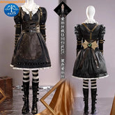 Alice: Madness Returns Black Alice Steamdress Game Cosplay Halloween Costume Set 07FC0E-D4 - KOEEK