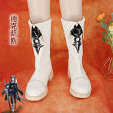 Arknights Texas The Omertosa White Flat Bottom Long Boots Cosplay Shoes Props 07FC0E-D4 - KOEEK