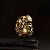 16mm Antique Curios Prayer Beads Chinese Retro Brass Tibetan Style Accessories 07FC0E-D4 - KOEEK