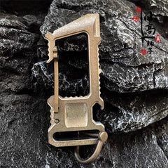 Outdoor EDC Camping Multi Tool TC4 Titanium Alloy Keychain Carabiner Crowbar Toy 07FC0E-D4 - KOEEK