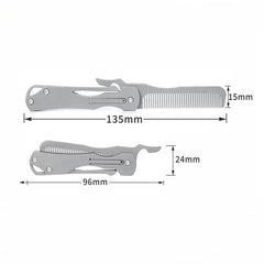 Hot Titanium Comb Folding for Beard Shaving Hair Style | EDC Pocket Carry gift 07FC0E-D4 - KOEEK