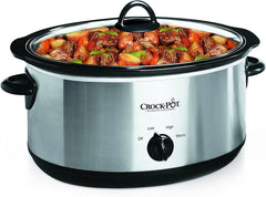 7-Quart Oval Manual Slow Cooker, Stainless Steel Multifunctional Cookware 07FC0E-D4 - KOEEK