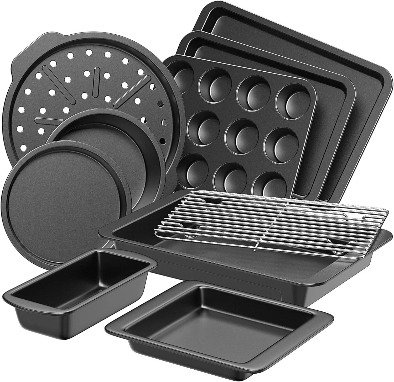Bakeware Set, Baking Pan Set, Kitchen Nonstick Oven Pan 07FC0E-D4 - KOEEK