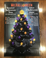Mr Halloween Ceramic Tree Haunted Black 14" Pumpkin LED Lighted Mr Christmas 07FC0E-D4 - KOEEK