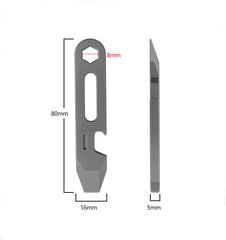 1PC Outdoor Mini Titanium Alloy Keychain Pry Bar Crowbar Opener EDC Multi Tools 07FC0E-D4 - KOEEK