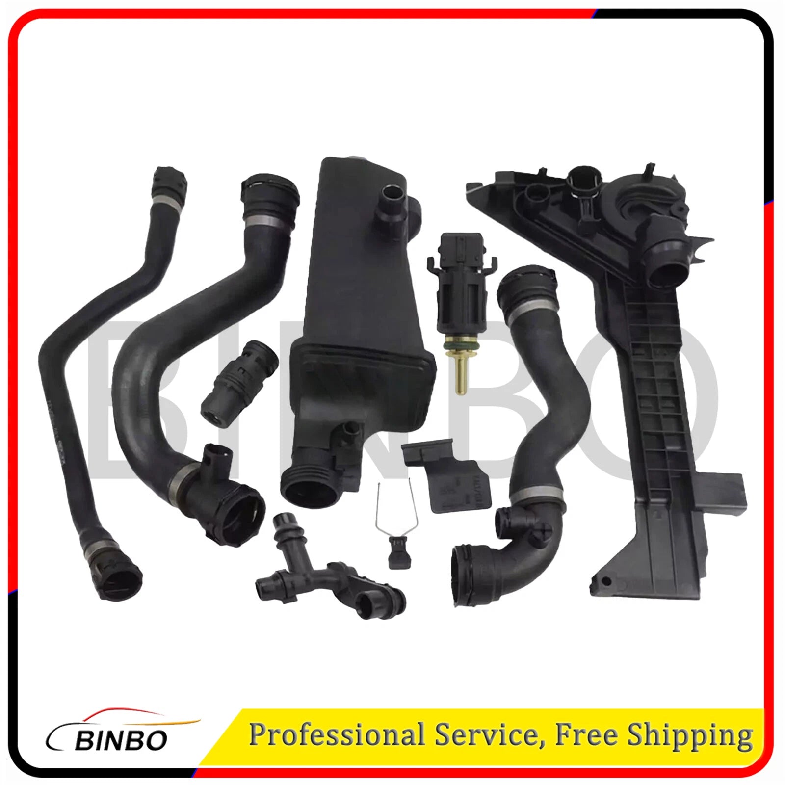 8PCS Expansion Tank Coolant Radiator Hose Set For BMW 3 Series E46 330Ci 325i 07FC0E-D4 - KOEEK