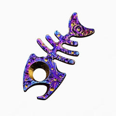 Titanium Alloy Fishbone Shape Bottle Opener Keychain Necklace Pendant EDC DIY 07FC0E-D4 - KOEEK