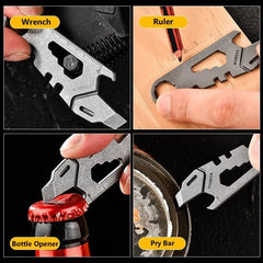 Titanium Pry Bar Crowbar Bottle Opener Wrench EDC Portable Multi Tools Outdoor 07FC0E-D4 - KOEEK