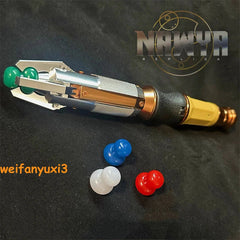 US SHIP Doctor Who 11th Metal Sonic Screwdriver LED Colorful Light Cosplay Props 07FC0E-D4 - KOEEK