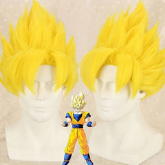 Dragon Ball Kakarotto Vegeta Goku Super Saiyan Yellow Wig Halloween Cosplay WIG 07FC0E-D4 - KOEEK