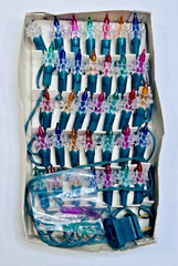 *RARE* Vintage 90's Christmas 35 Miniature Diamond Tree String Lights NOS! 07FC0E-D4 - KOEEK