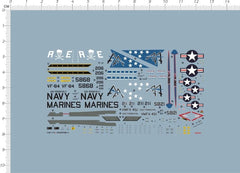 Detail Up 1:144 Scale US Navy Air Force USAF F-4J Phantom II Model Marine Decal 07FC0E-D4 - KOEEK