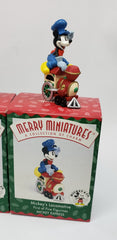1998 Hallmark Merry Miniatures "Mickey Express" Disney Train Figurines Full Set! HALLMARK - KOEEK