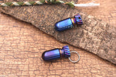 Outdoor Titanium CNC Torpedo Type Waterproof Pill Case Key Chain Container EDC 07FC0E-D4 - KOEEK