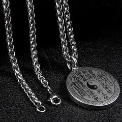 Taiji Daoist Pendant Bagua Amulet Mountain Ghost Necklace Unisex 07FC0E-D4 - KOEEK