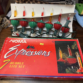 Vintage NOMA Expressions 7 Lite Set Christmas Decoration Lights Tested NOMA - KOEEK