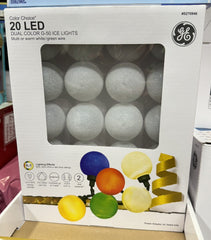 GE Color Choice 20-Count Multi-function Warm White/Multicolor LED G50 Ice Lights GE - KOEEK
