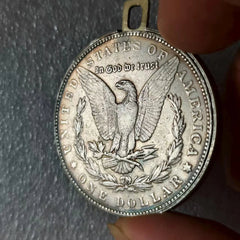 Movable Mechanism Coin " Silver Dinosaur Head" Plated Amazing Hobo Art 07FC0E-D4 - KOEEK