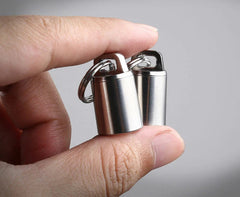 Mini Titanium Keychain Storage Box Pill Capsula Case Outdoor Portable EDC Tool 07FC0E-D4 - KOEEK