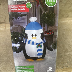 Gemmy Airblown Lighted Penguin Blue Hat Christmas Holiday Indoor/Outdoor Decor GEMMY - KOEEK