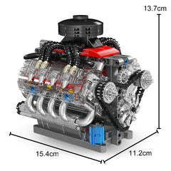 new Mould King 10171 V8 Engine Motor Engineering Model Building Block Toy Collection MOULD KING - KOEEK