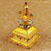 14.5cm Copper Ancient Buddhist Stupa Buddha Tower Decor Home Design 07FC0E-D4 - KOEEK