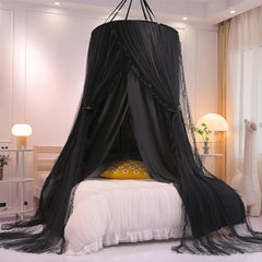 Double Layer Princess Round Dome Canopy Bed Curtain for Girls Adults