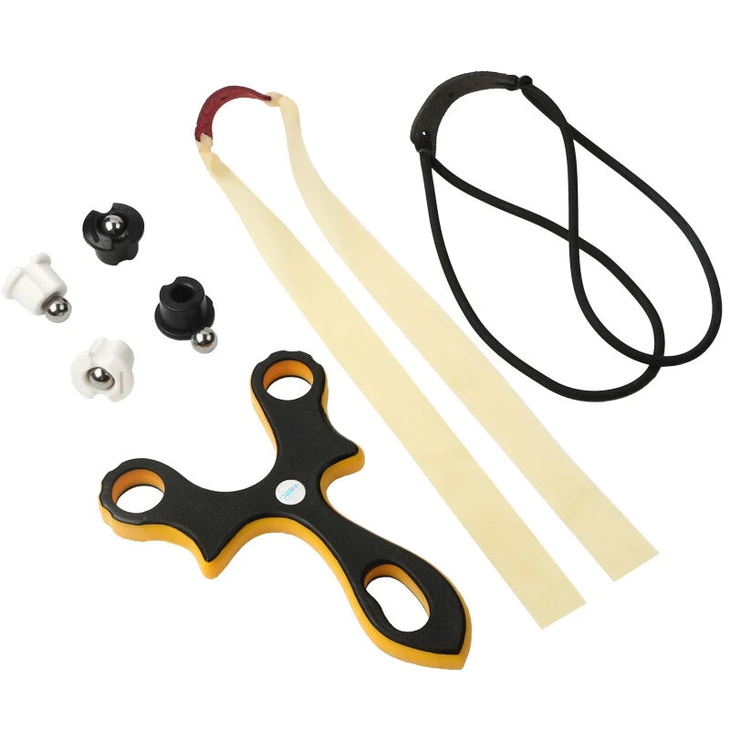 Traditional Slingshot Hunting Slingbow Archery Catapult Shooting Bow Rubber Band 07FC0E-D4 - KOEEK
