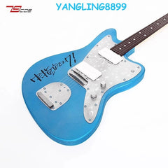 Girls Band Cry MOMOKA KAWARAGI Cosplay Guitar Blue Halloween Handheld Prop 100cm 07FC0E-D4 - KOEEK