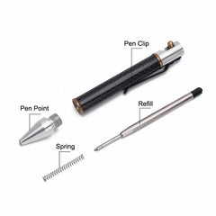 EDC LAXI High quality Carbon Fibre Pocket Signature Ball Pen Ofiice Write Pen 07FC0E-D4 - KOEEK