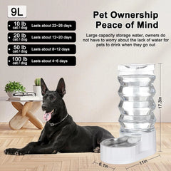 Automatic Pet Waterer, BPA Free, Gravity-Fed Stainless Steel Waterer