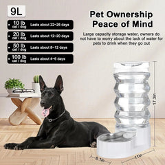 Automatic Pet Waterer, BPA Free, Gravity-Fed Stainless Steel Waterer 07FC0E-D4 - KOEEK