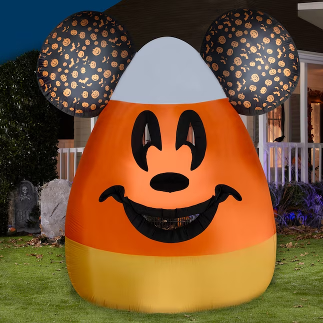 Disney 9.5-ft Lighted Mickey Mouse Candy Corn Inflatable DISNEY - KOEEK