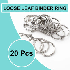 1" Loose Leaf Binder Rings Metal 20 pcs Office Book Rings Hinge Locking Rings 07FC0E-D4 - KOEEK