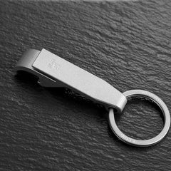 CNC EDC Titanium Alloy Bottle Opener Key Chain Pendant Tool with 32mm Key Ring 07FC0E-D4 - KOEEK